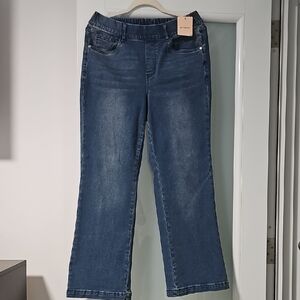 Wide Leg Elastic Waist Women's Jeans